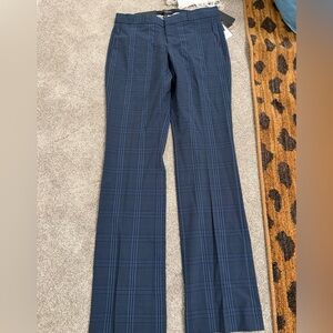 NWT Banana Republic Navy Plaid Dress Pants